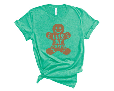 Let's Get Baked Gingerbread Man Tee-0